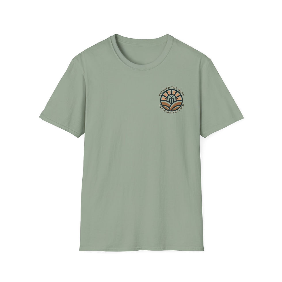 Thumbnail: Rebuild The Barn T-Shirt | Vintage Barn Illustration, Farm Rescue Tee