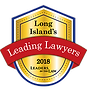 A gold and red badge for Long Island's Leading Lawyers