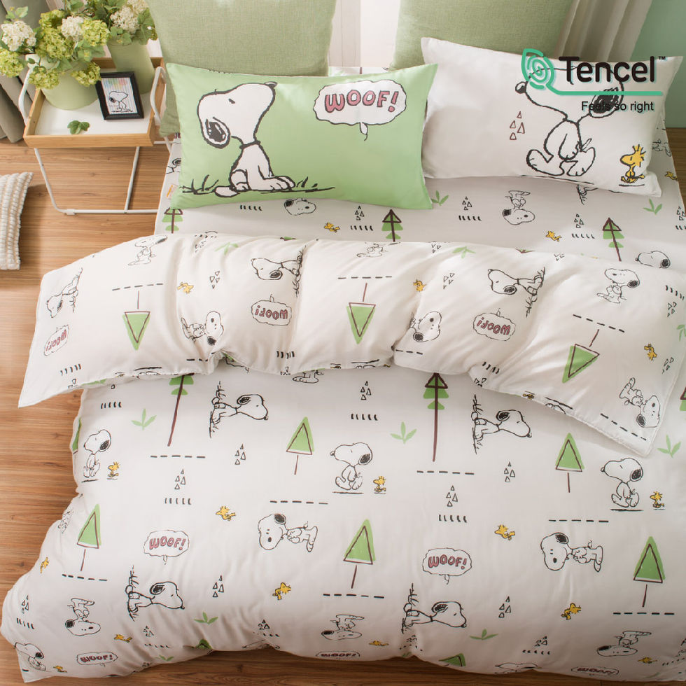 史努比森林探險 Snoopy Forest Adventure 床包兩用被四件組俯瞰照