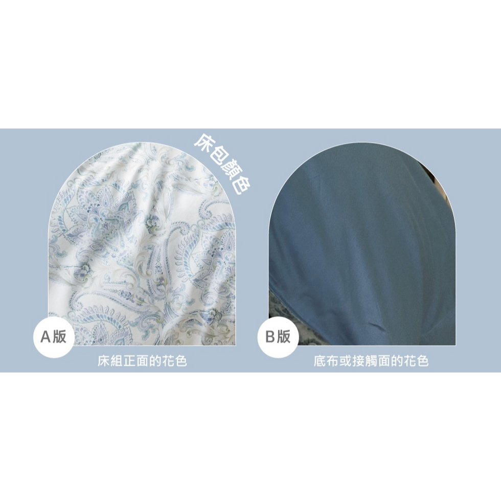 皇家藍韻GIZA96埃及棉床包兩用被四件組AB版照片