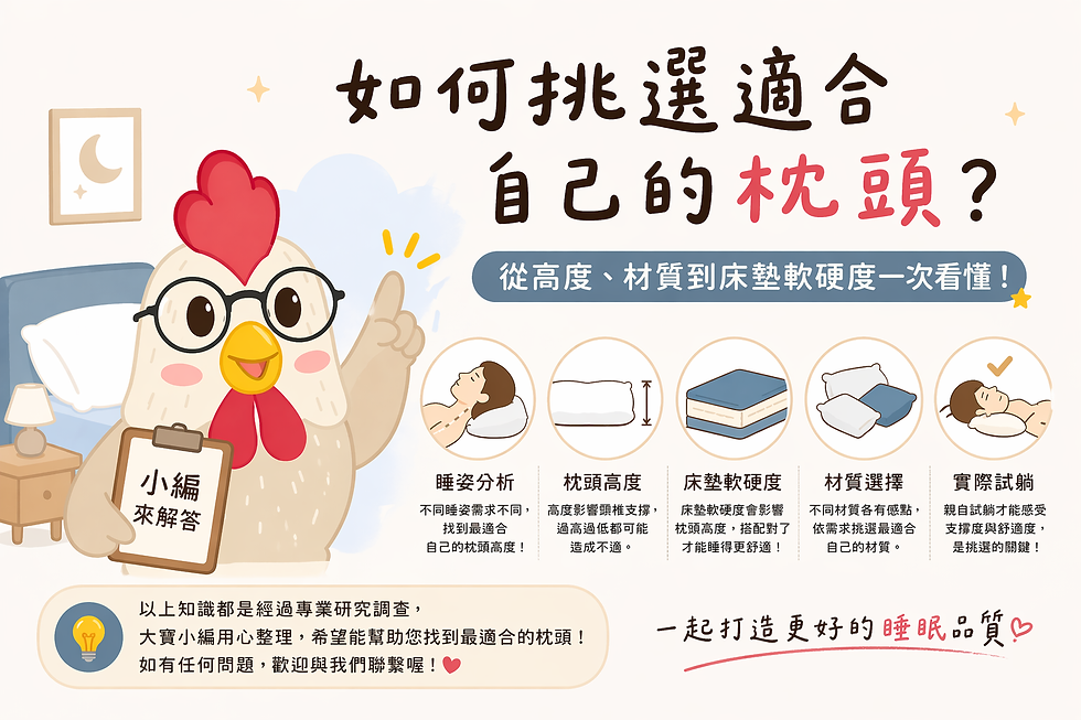 枕頭怎麼選?從高度、材質到睡姿一次看懂