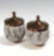 Two textured jars