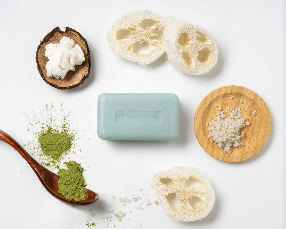 Soapworks body soap bar with shea butter and seasalt