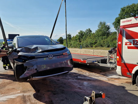 Alarmierte Menschenrettung auf der A1
