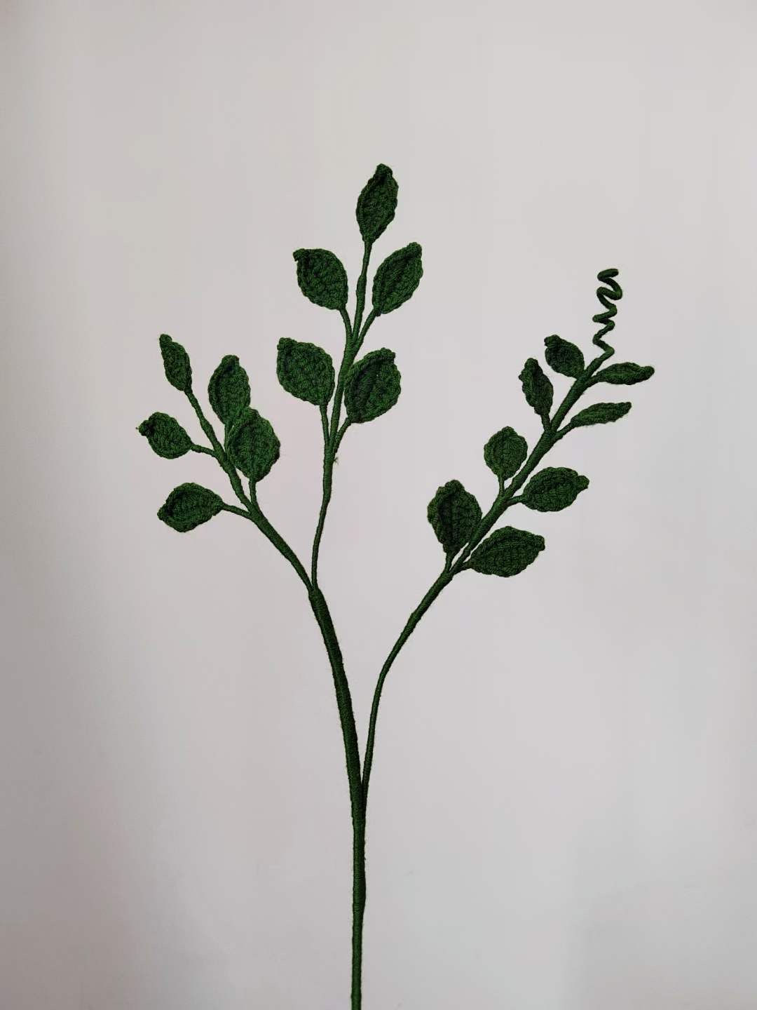 Crochet Leafy Stem Decoration