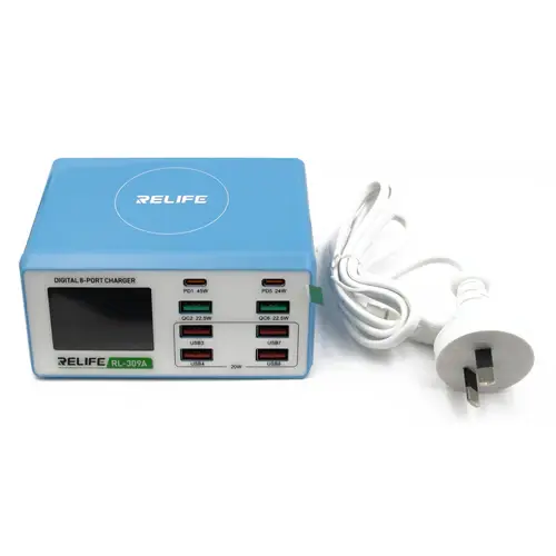Thumbnail: Digital 8-Port Charging Station – Relife RL-309A 100W High Power