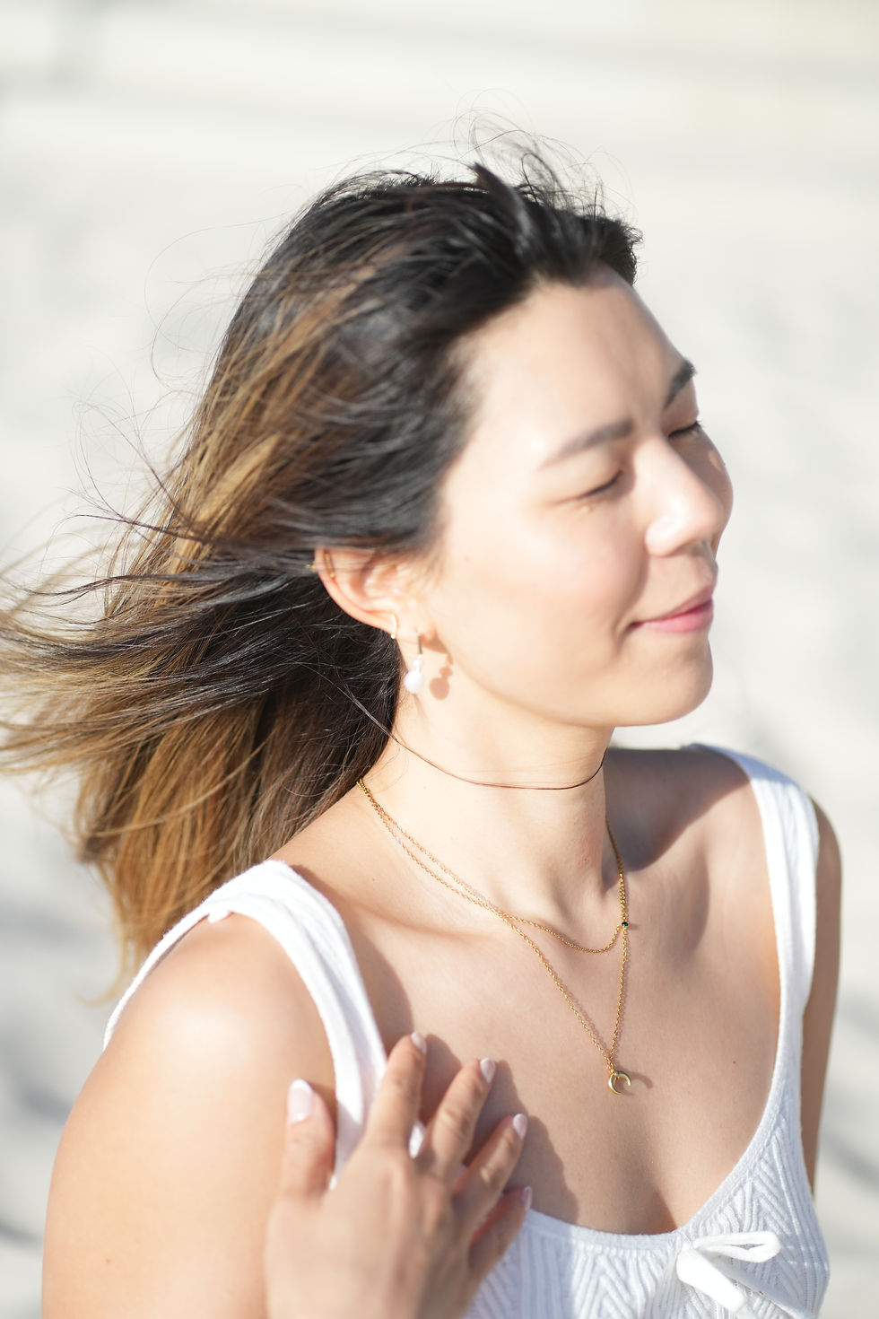 Thumbnail: Gold Crescent - moon Pendant Necklace