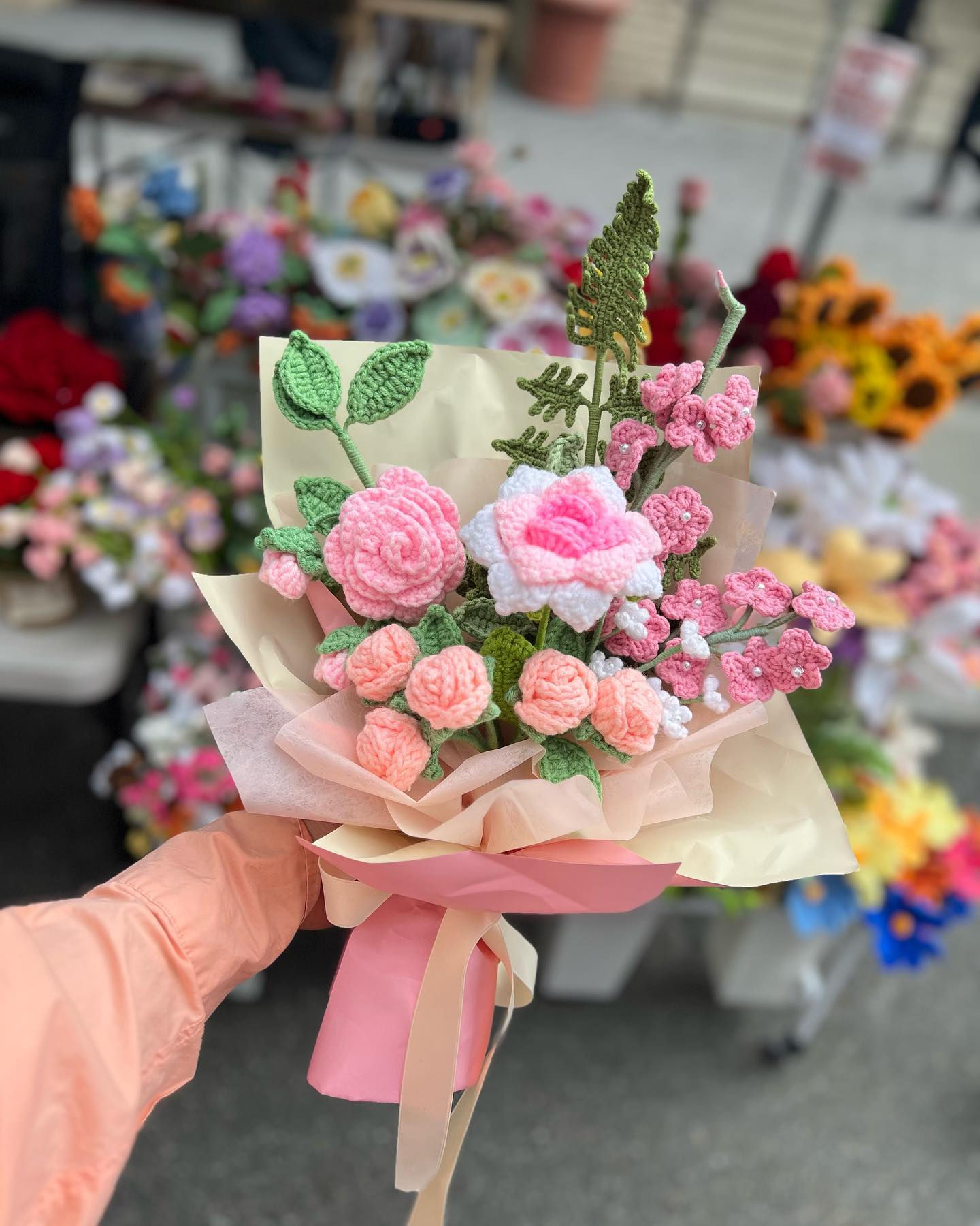 Crocheted Flower Bouquet