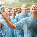 Group Celebrating Outdoors
