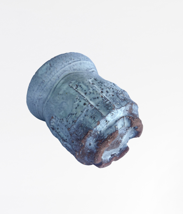 Vintage Handmade Japanese Hagi Ware Yunomi – Grey Footed Tea Cup