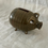 Thumbnail: Vintage Small 1960s Stoneware Studio Pottery 'Pig' Brown Glazed Folk Piggy Bank