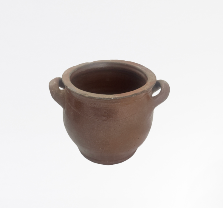 Antique Early 20th Century French Terracotta Glaze Rustic Confit Pot/Vessel #1