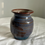 Thumbnail: Vintage Buckfast Abbey Ceramics Blue/Brown Ribbed Glazed Bud Vase