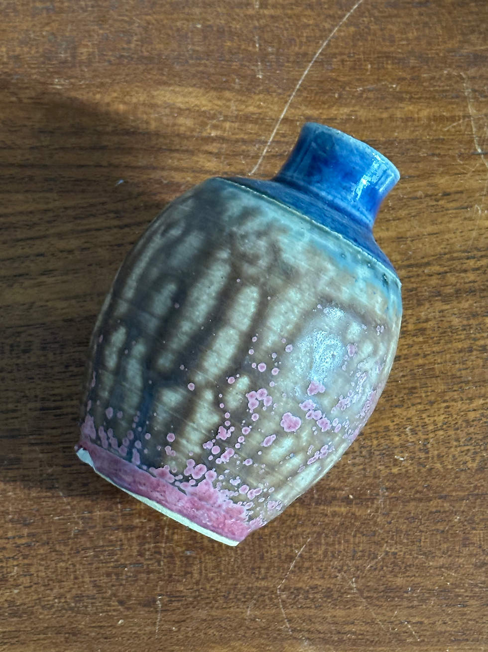 Thumbnail: Vintage English St Agnes Studio Pottery Bud Vase by John Vasey