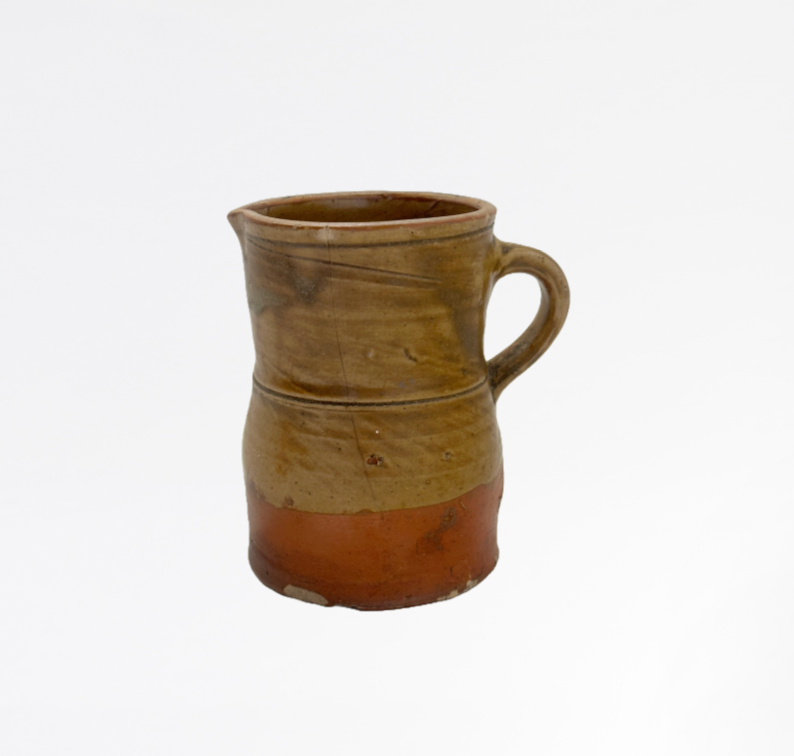 Antique French Normandy Terracotta Stoneware Jug