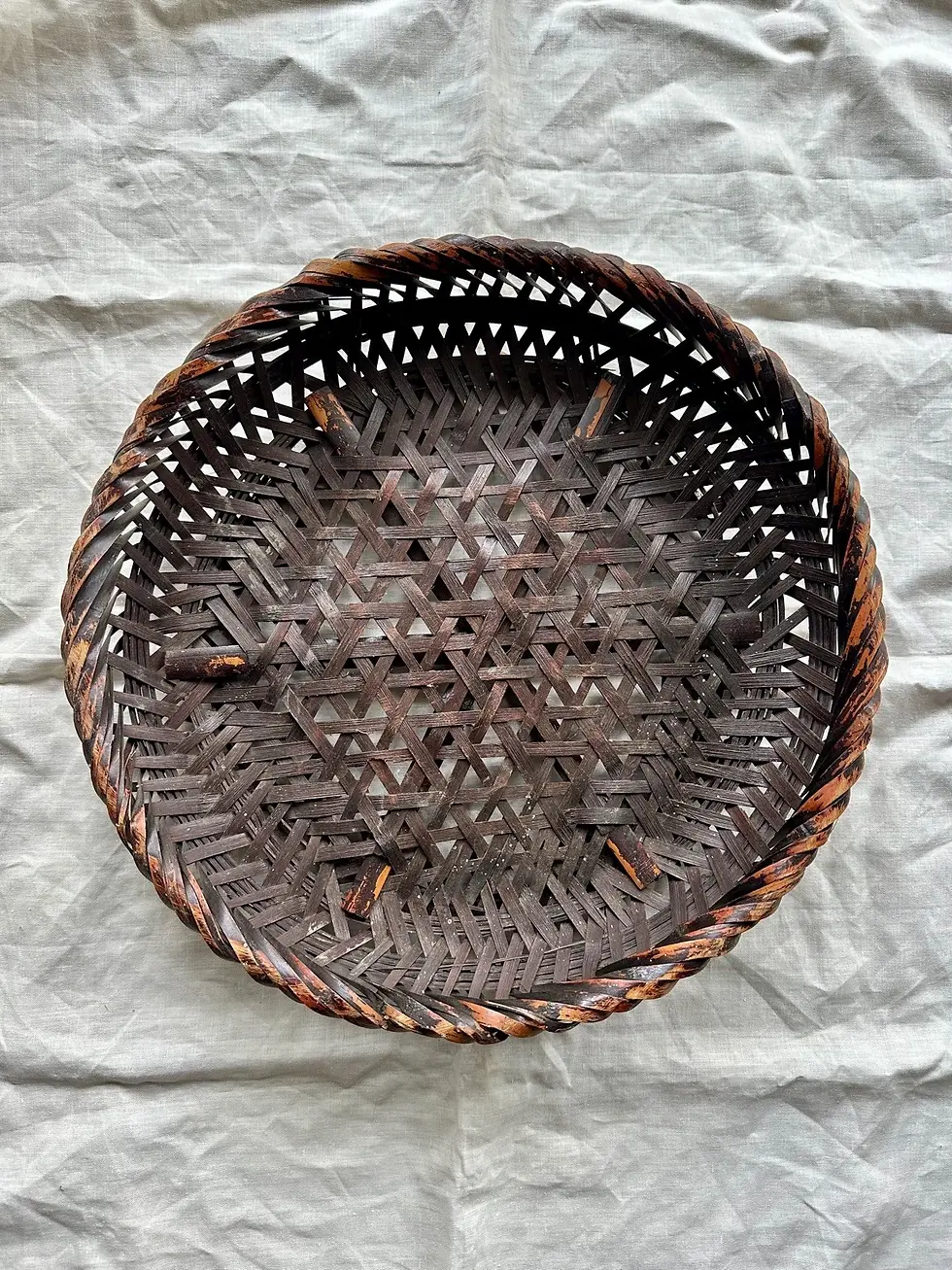 Thumbnail: Vintage/Antique Large Japanese Woven Basket/Bowl