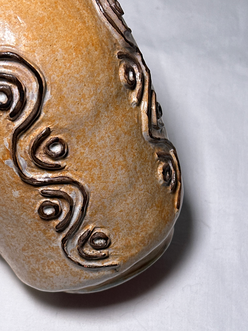 Thumbnail: Vintage 1970s Handmade Studio Pottery 'Swirl' Vase