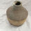 Thumbnail: Antique Japanese Stoneware Heavy Beige Textured Wabi-Sabi Vase, Makers Mark