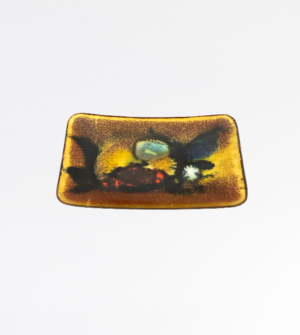 Mid-Century Italian Multicoloured Enamel Tray | In the Style of Studio Laurana