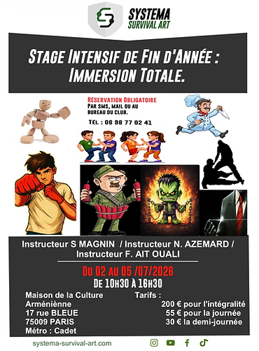 Intensif du 02 au 05 juillet 2026 - SSA