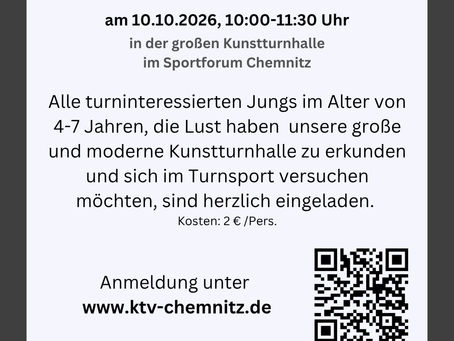 Schnuppertraining im KTV Chemnitz, 10.10.2026