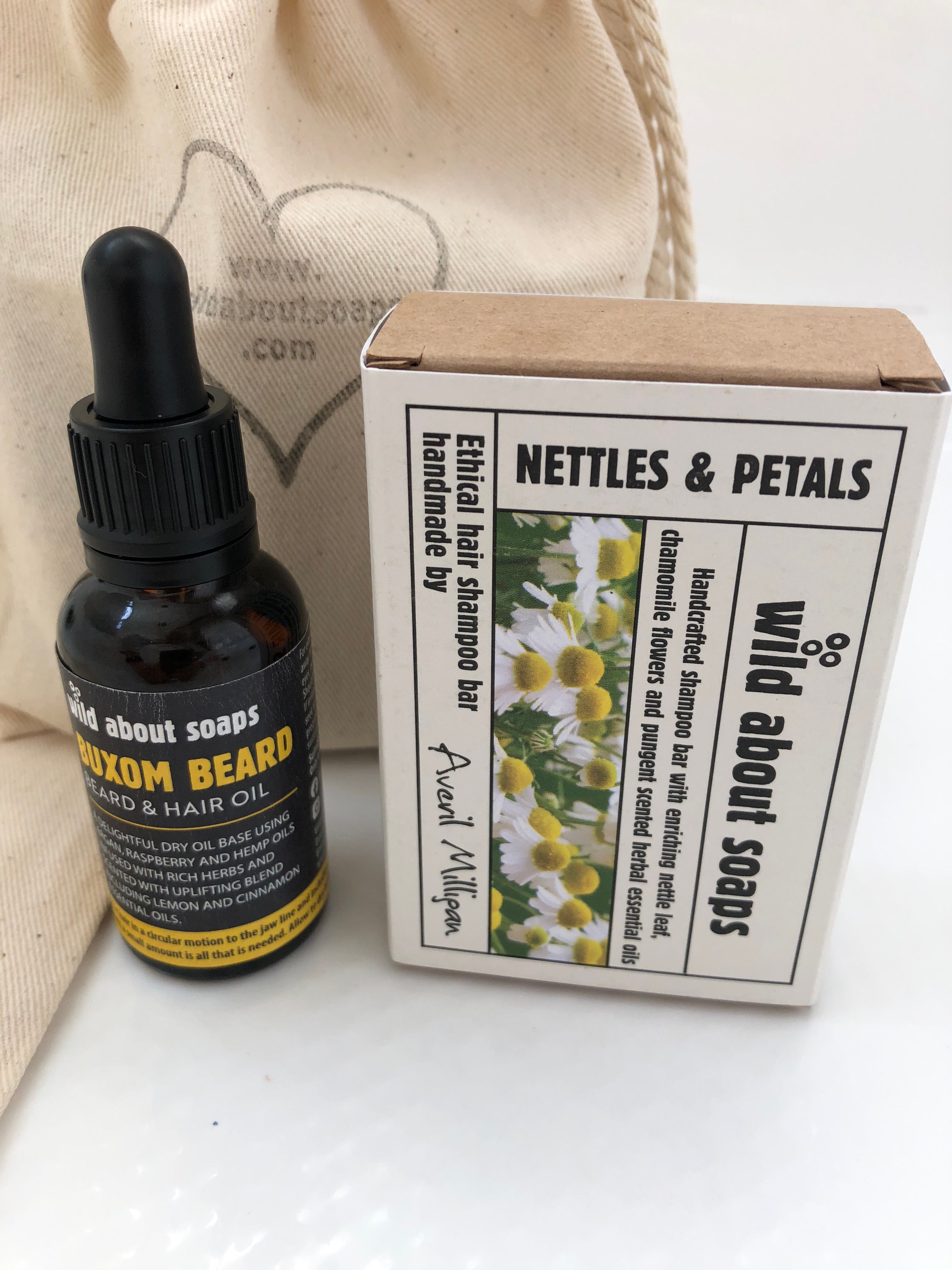 Beard/hair oil & Shampoo gift set