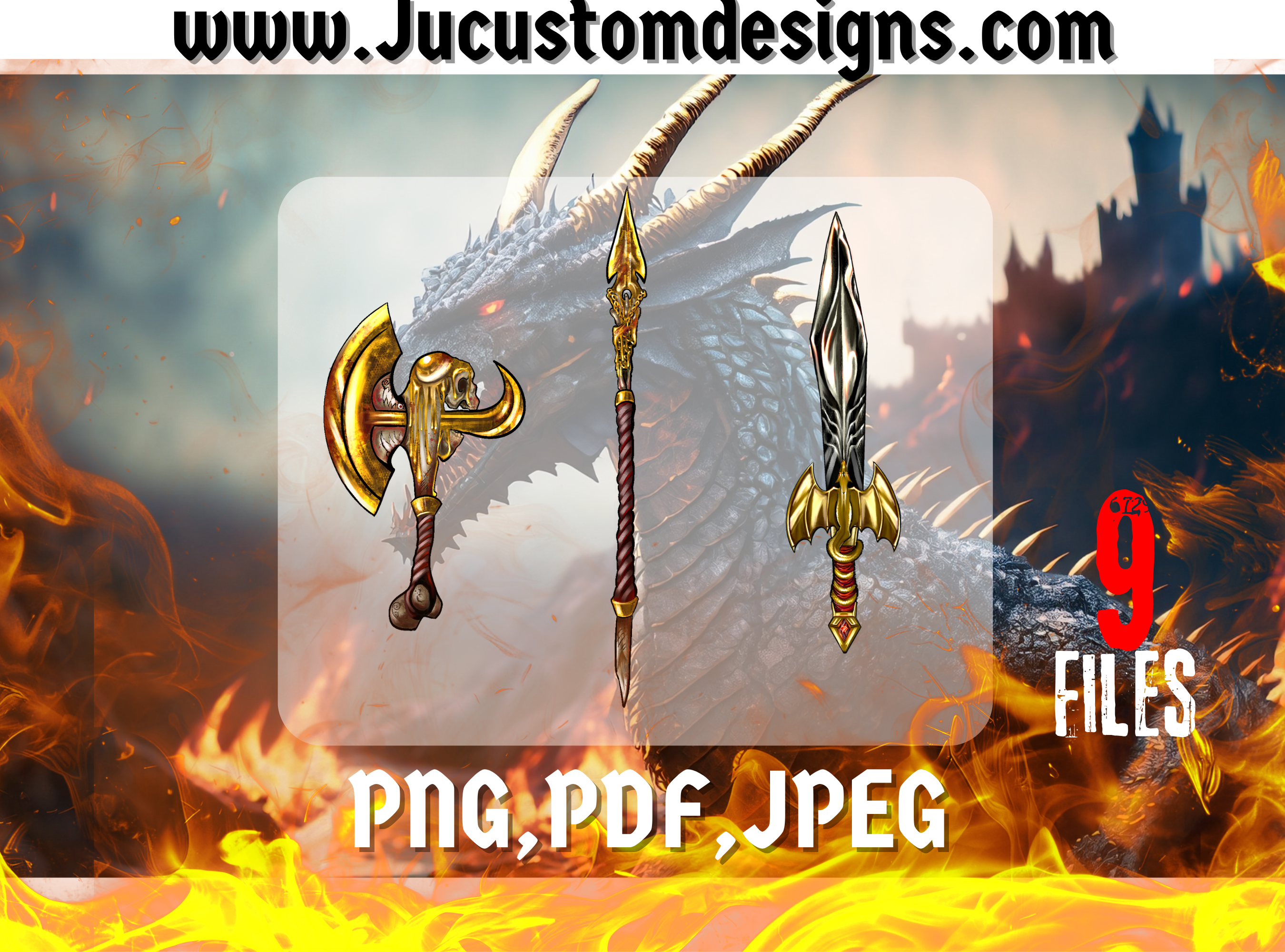 Bone and Dragonscale Weapon set