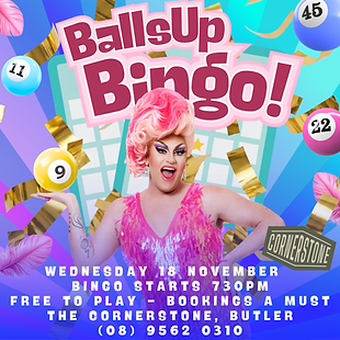 Balls Up Bingo Cornerstone Butler Drag Queen