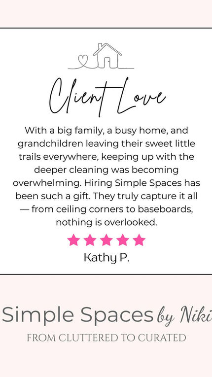 satisfied client of Simple Spaces by Niki