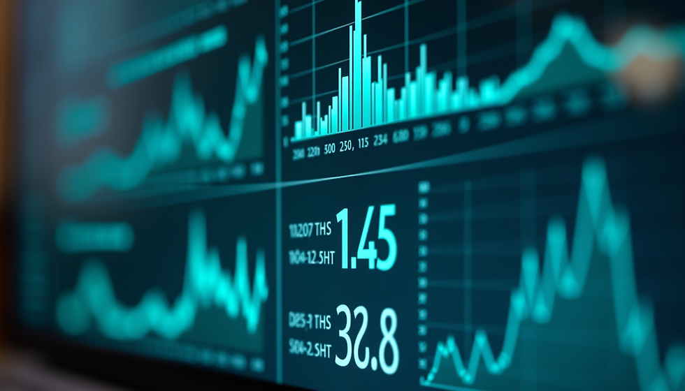 A data dashboard on a pc