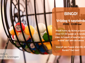 Bingo op vrijdagavond 4 september a.s. in het Floreshuis!