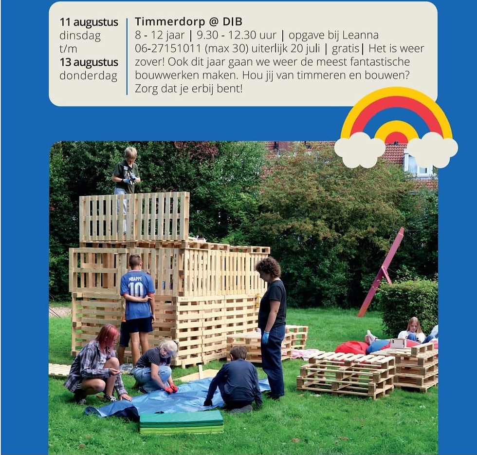 Heb je zin om mee te timmeren en bouwen aan een fantastisch bouwwerk? Van 11 tot 13 augustus heb je de kans!