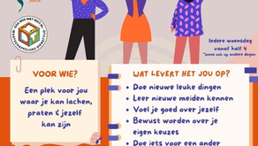 Project van Jasmijn voor meiden! Elke woensdagmiddag vanaf half vier!