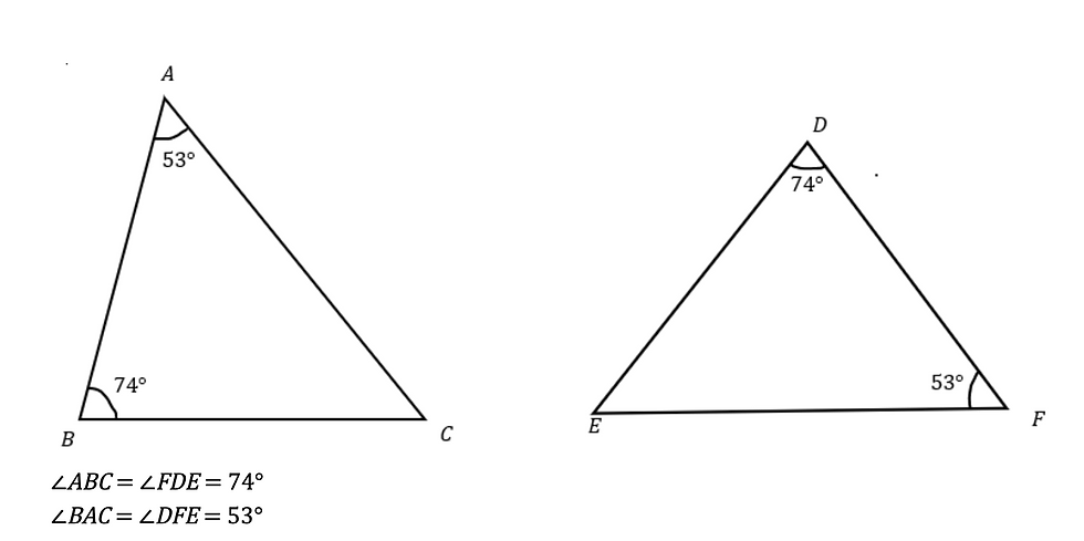 Test 1: Angle–Angle (AA / AAA) Similarity Test