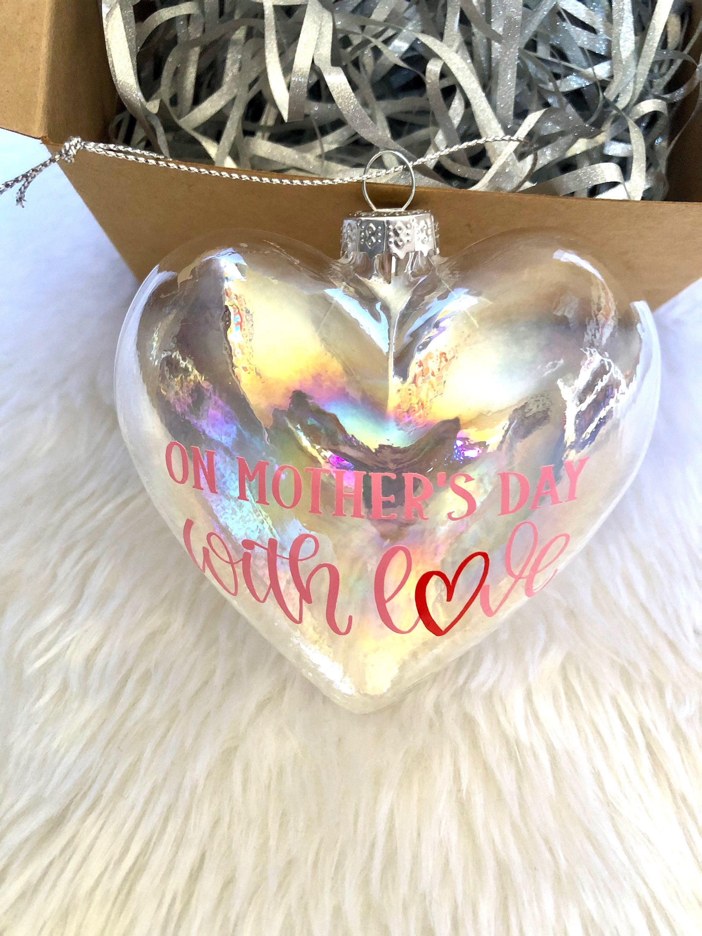 Hanging glass hearts