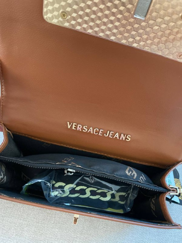 Thumbnail: Versace Jeans Couture Woven & Faux Leather Handbag