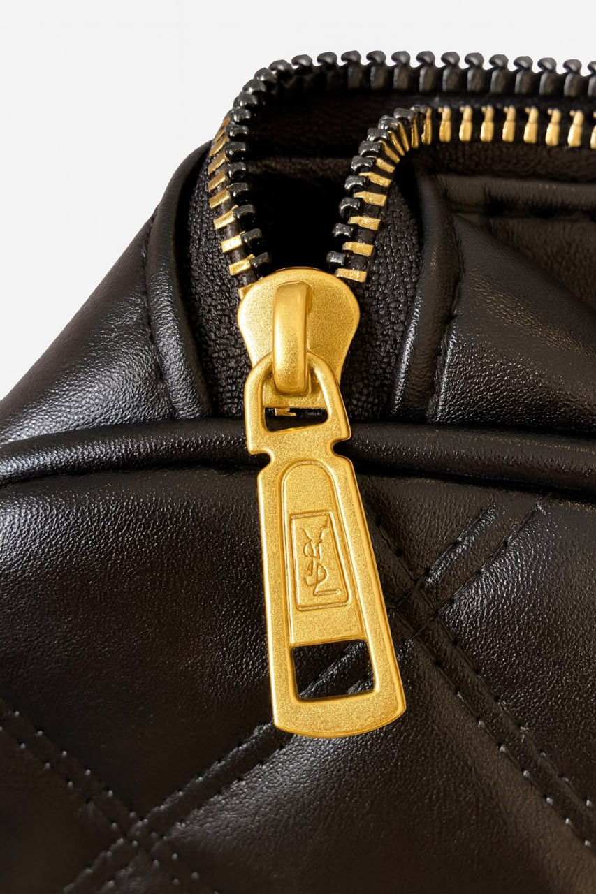 Thumbnail: Saint Laurent Quilted Black Leather Sporty Tote