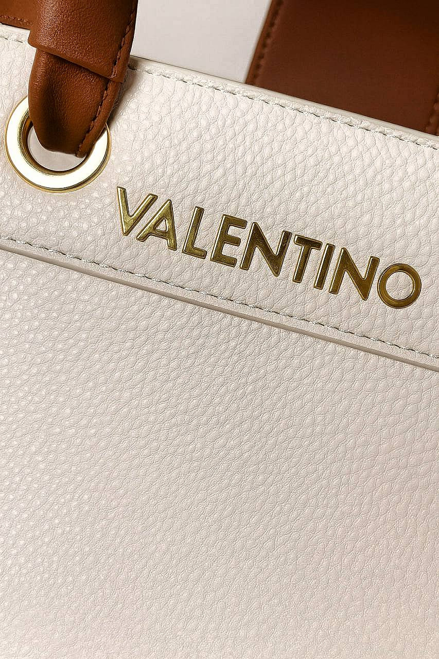 Thumbnail: Valentino Cream White Leather Shoulder Bag