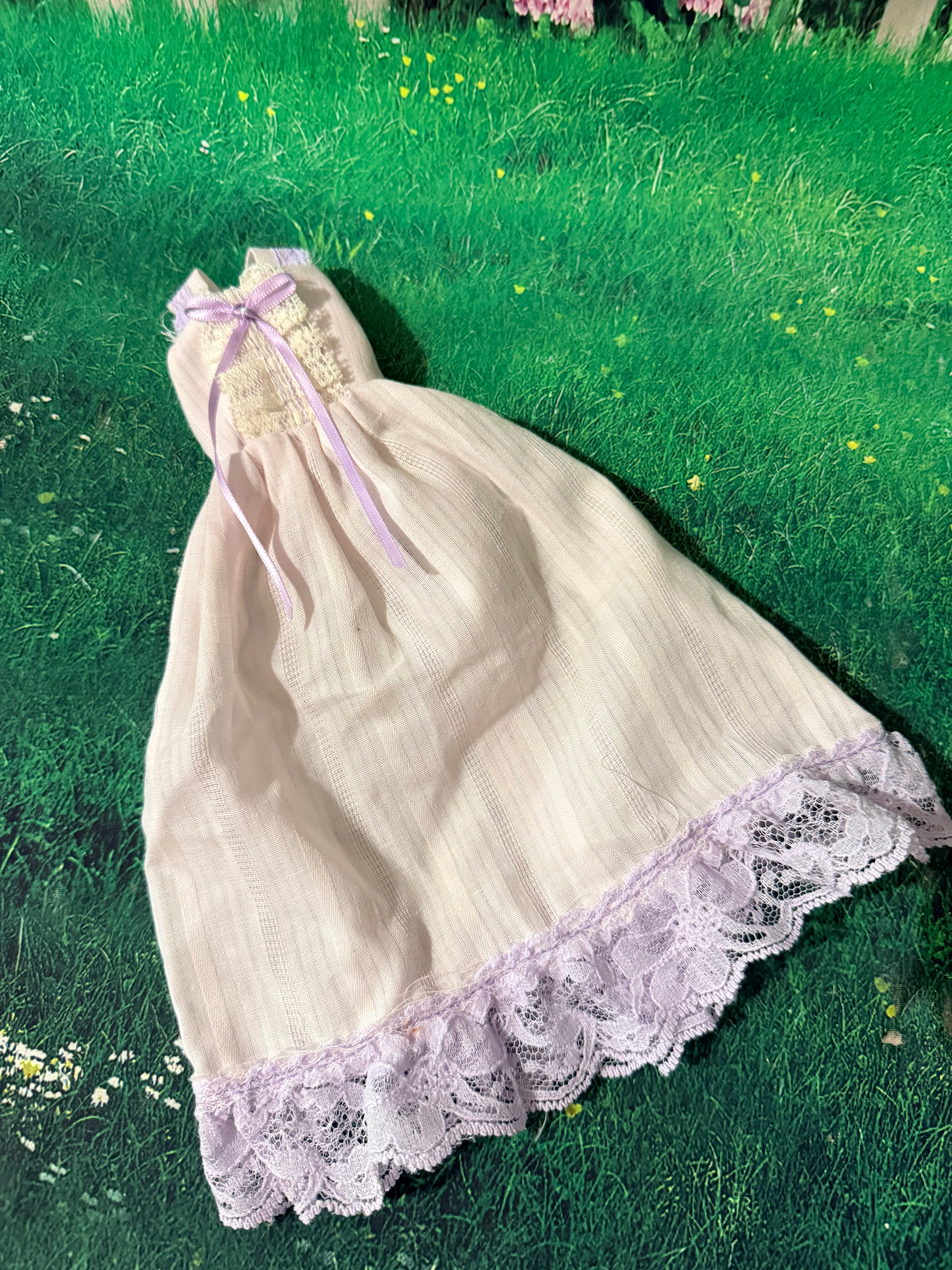 Barbie Vintage Cotton Handmade Long Dress Barbie Clothes Outfits