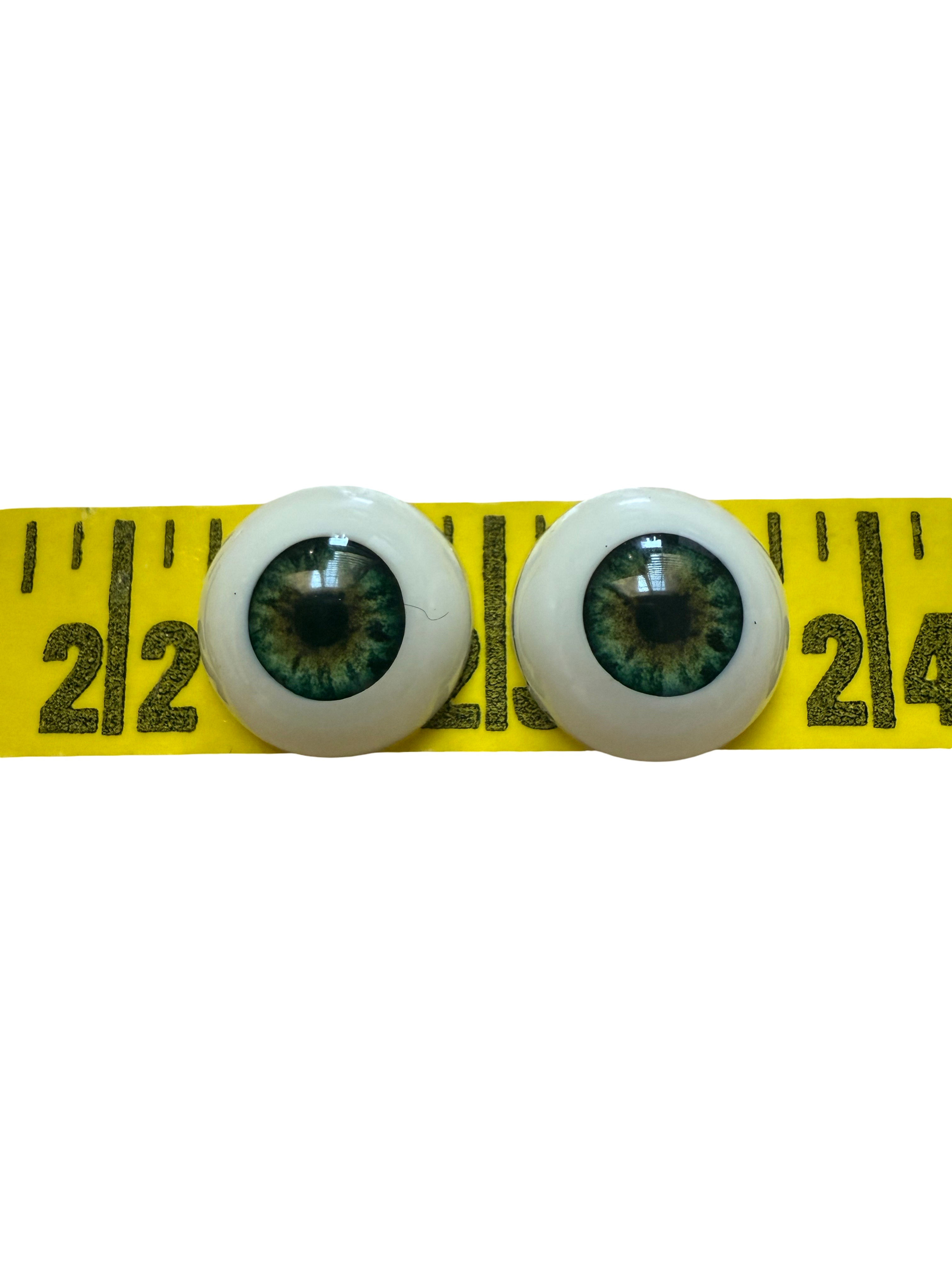 18mm Acrylic Realistic Half Dome Doll Eyes Hazel