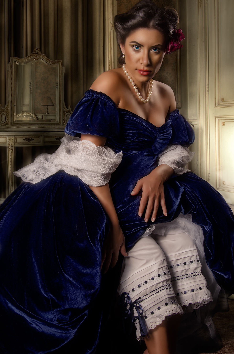Thumbnail: Scarlett OHara Gone with the Wind Blue Gown