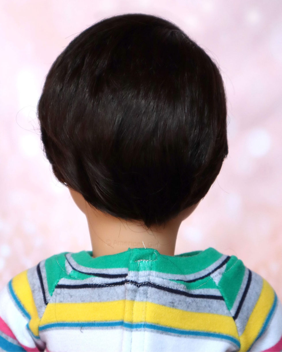 Thumbnail: Edward Wig in Dark Brown 11-12” for 18 Inch Doll Brands