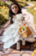 Thumbnail: Victorian Button Boots in Cream for Ruby Red Fashion Dolls