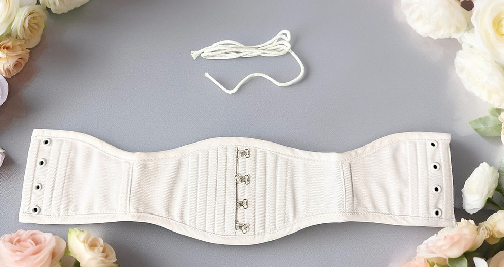 Thumbnail: Civil War Historical Corset ONLY Undergarments in White Cotton for 18” Dolls