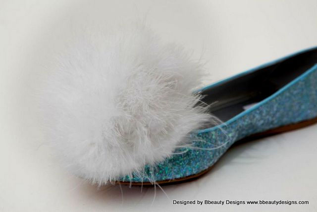 Thumbnail: Periwinkle Flats Fairy Friend Feather Pom Pom