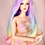 Thumbnail: Wig Size 8" Style Name: COLORTASTIC Sasha in Rainbow Fantasy Ombre Dyed Wig