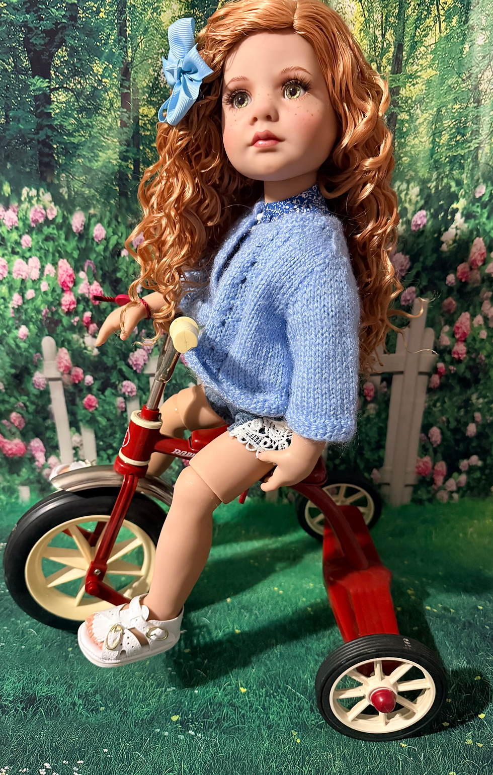 Thumbnail: Adopt Me:  OOAK “Elise” Artist Creation Gotz Vinyl Happy Kidz Doll 19"