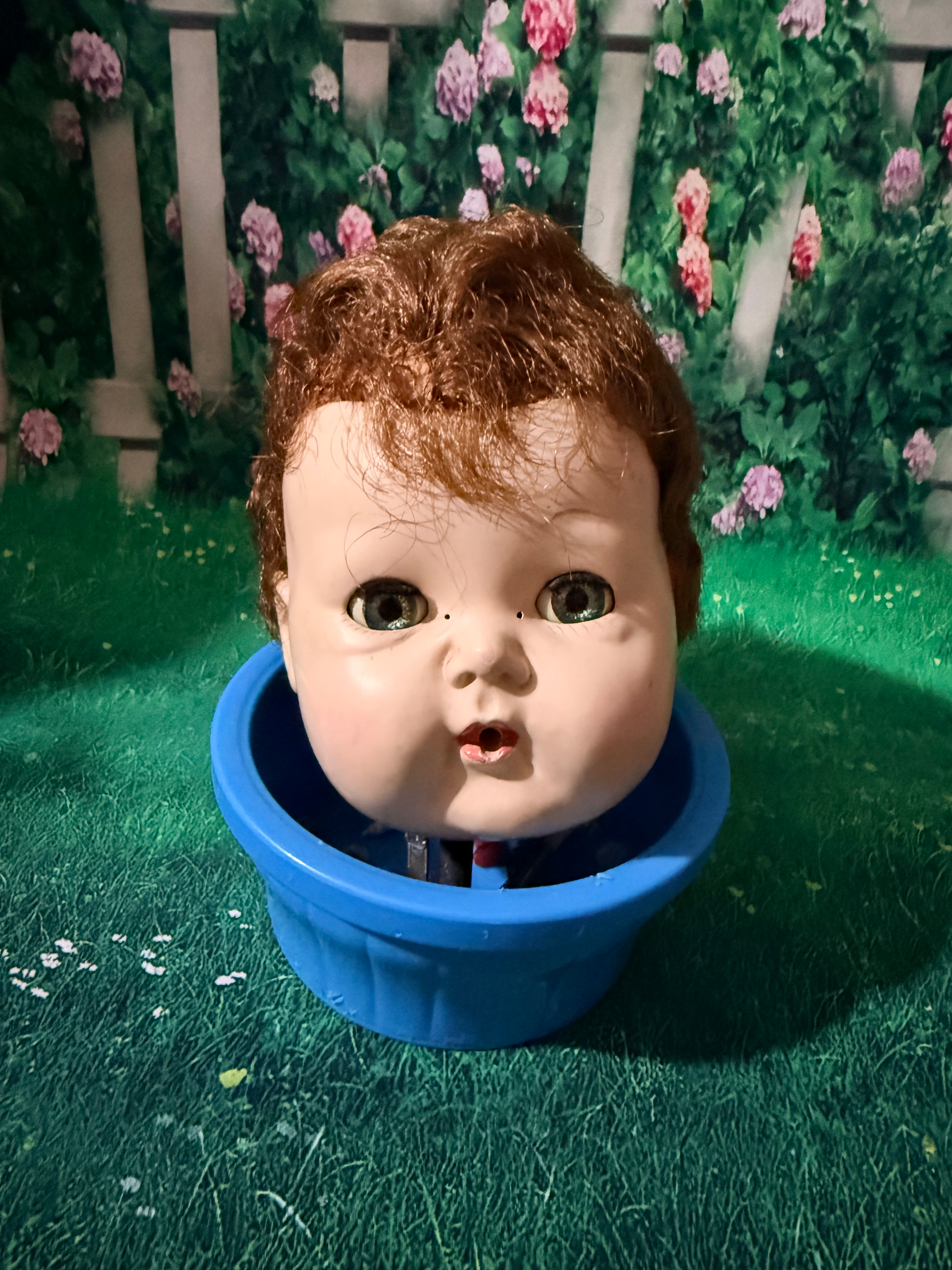 CTB -1950’s Tiny Tears 13” Circumference Doll Head for Parts Refurbishment