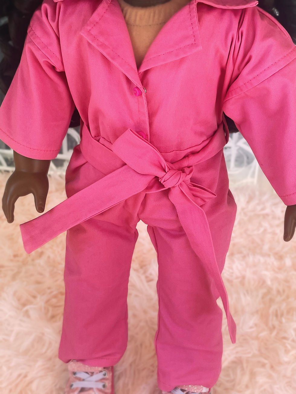 Thumbnail: Fashion Collection Pink Retro Jumpsuit for 18” Dolls