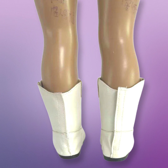 Thumbnail: Star Cowgirl Boots in White/Silver for American Girl or 18" Dolls